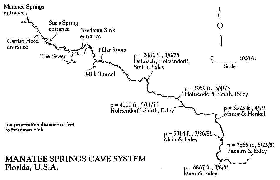 Manatee Blue Spring historical map