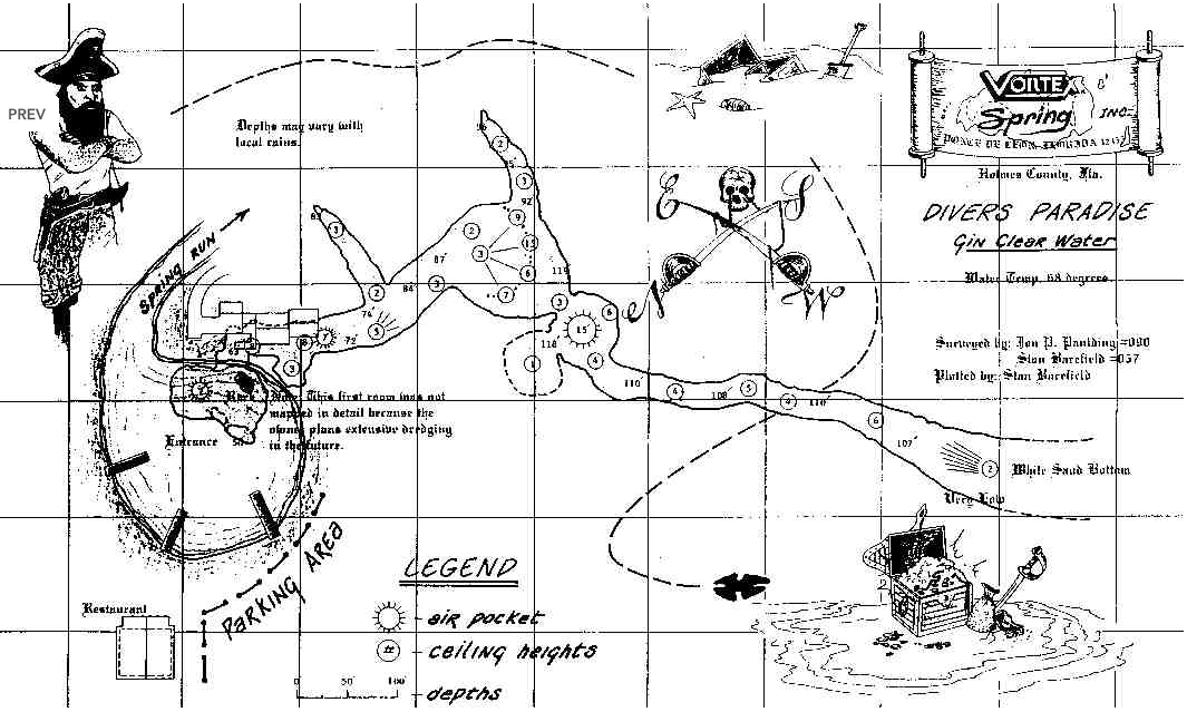 Vortex Spring cave map