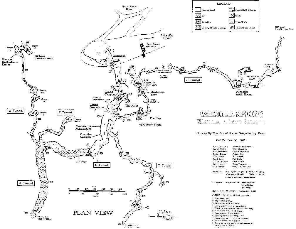 Wakulla Springs cave map