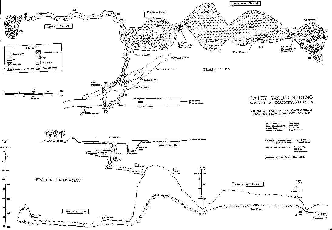 Sally Ward Spring cave map