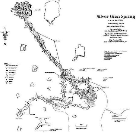 Silver Glen Springs cave map