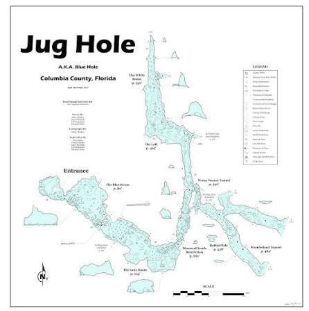 Jug Hole aka Blue Hole cave map